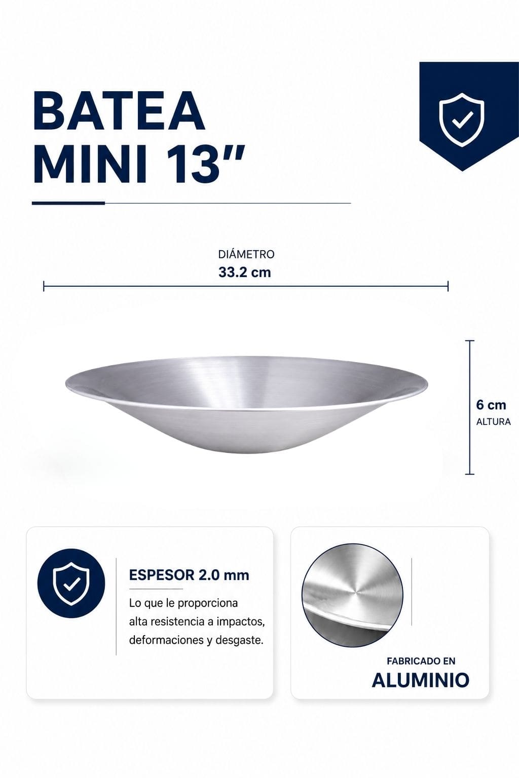 Bateas Profesionales para Lavar Oro 13" a 20" – Livianas | Pago Contraentrega