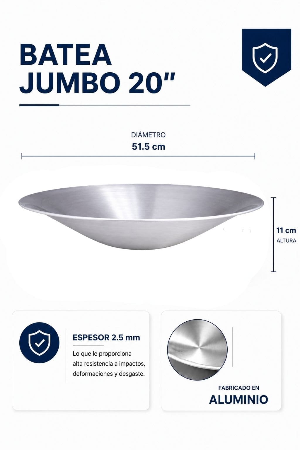 Batea aluminio jumbo (20)